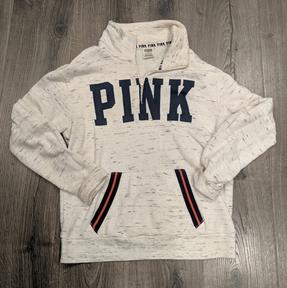 PINK Victoria's Secret Tops - VS PINK quarter zip sweatshirt
